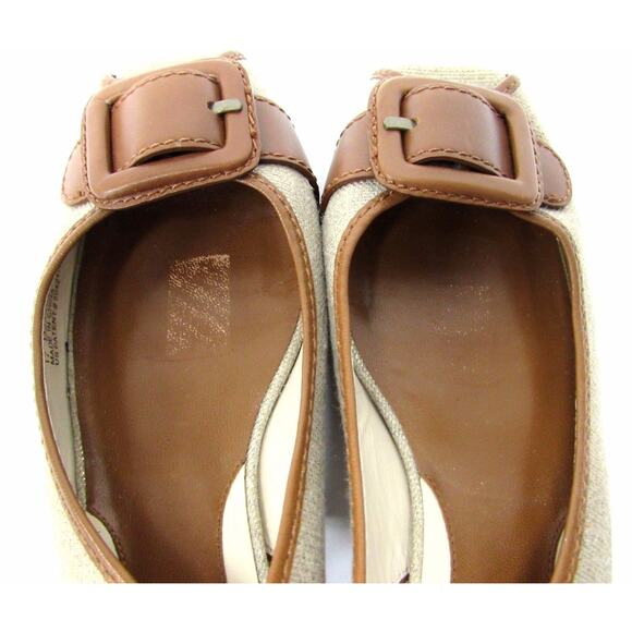 Cole Haan 6.5 B ankle strap slingback flats heels open toe peep low hee - Picture 9 of 12